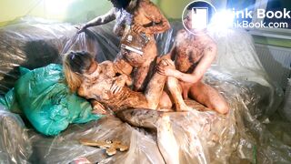 Two girls one Guy committed to poop