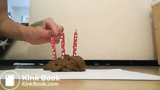 A cake made of poop
