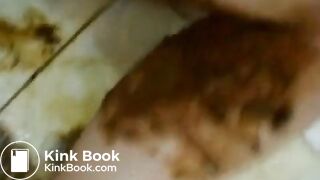 Karolay diaper poop in bathroom