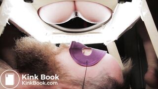 Mistress makes slave chew her shit