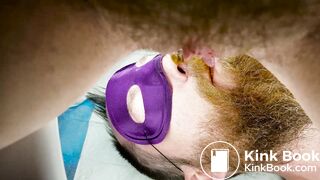 Mistress makes slave chew her shit