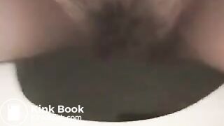Milf pooping over toilet