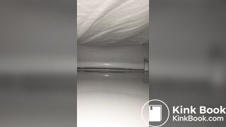 Girl has a big poop on restaurant spycam