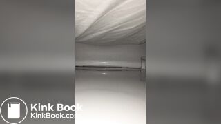 Girl has a big poop on restaurant spycam