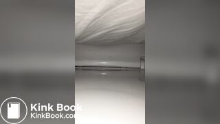 Girl has a big poop on restaurant spycam