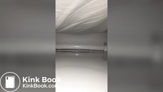 Girl has a big poop on restaurant spycam