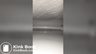 Girl has a big poop on restaurant spycam