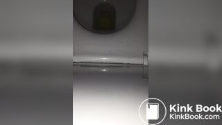 Girl has a big poop on restaurant spycam