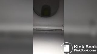 Girl has a big poop on restaurant spycam