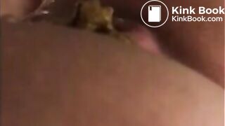 Wife pooping a huge dump pt 3