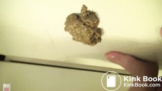 Girl poop on bathroom floor - video 2