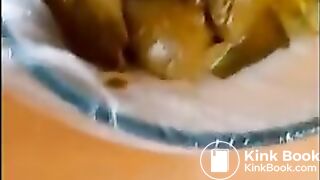 Pooping on a plate - video 3