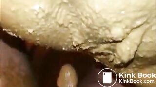 Wife gets partnerpoop stuffed inside birthcanal & orgasms out of disgust