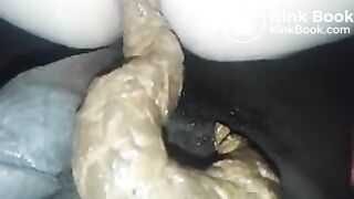 My girlfriend shitting on my big cock