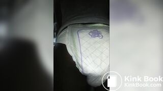 Black girl pooping Luvs Diaper No. 2