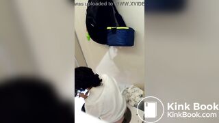 Spy girls pooping with Phone