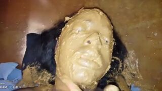 Black slut gets shit on
