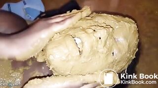 Black slut gets shit on