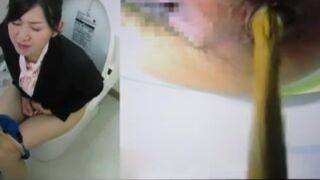 office lady pooping