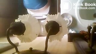 Overhead spycam pooping at home
