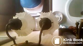 Overhead spycam pooping at home