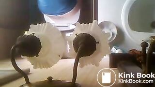 Overhead spycam pooping at home