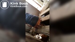 old toilet poop