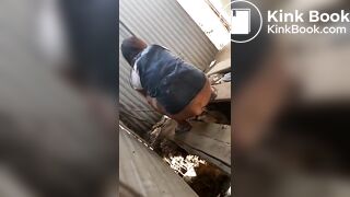 old toilet poop