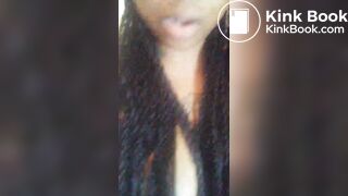 Ebony on toliet scat ass