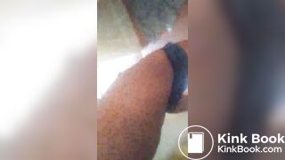 Ebony on toliet scat ass