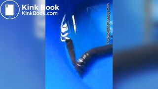 British Girl Long Poo Over Bucket