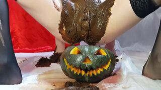 filled scat own pussy smearing