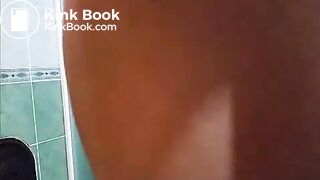 Pooping her panties casually