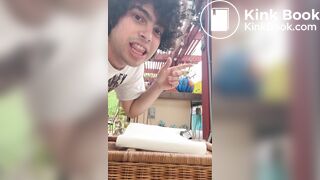 Guy With Hairy Ass Takes a Creamy Shit Outside