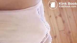 cotton panty poop from below