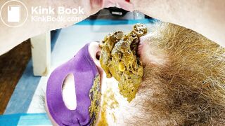 Mistress shits in slave mouth for Valentine's day