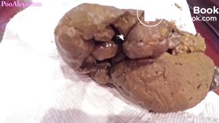 pregnant girl takes a massive shit