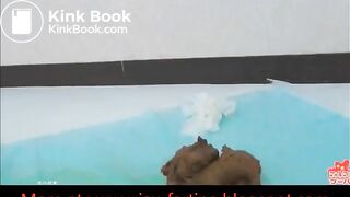 Pretty Japanese girl solo pooping 1