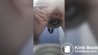 Poop close up then eaten and smeared on body