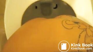 Sexy tanned chick toilet poop - video 4