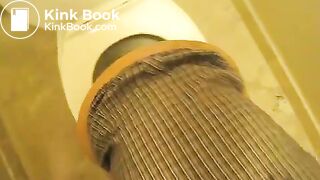 Sexy tanned chick toilet poop - video 4