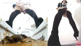 Japanese shitting on toilet. - video 3