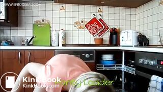 Milf shitting in kitchen