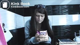 girl pooping on a toilet - video 12