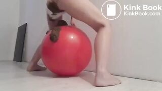 Exercise ball panty poop
