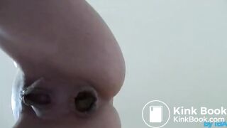 Girl shits from above