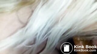 Suck that dirty cock clean and turn your red lips brown!