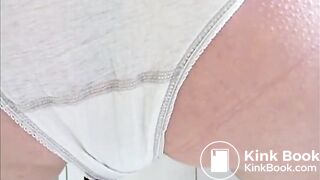 teen poops in white panties