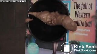 girl shitting huge turd