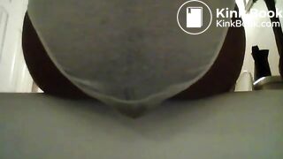 Girl poops and pees her white panties - video 2
